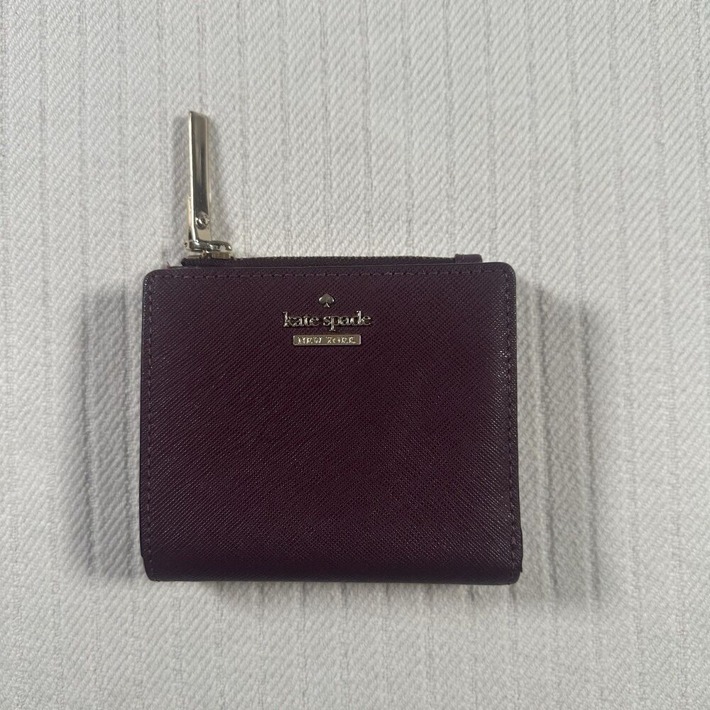 Kate Spade New York Purple Zip Around Wallet Small Card Holder
